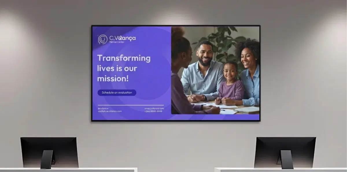 Corporate branding with digital signage