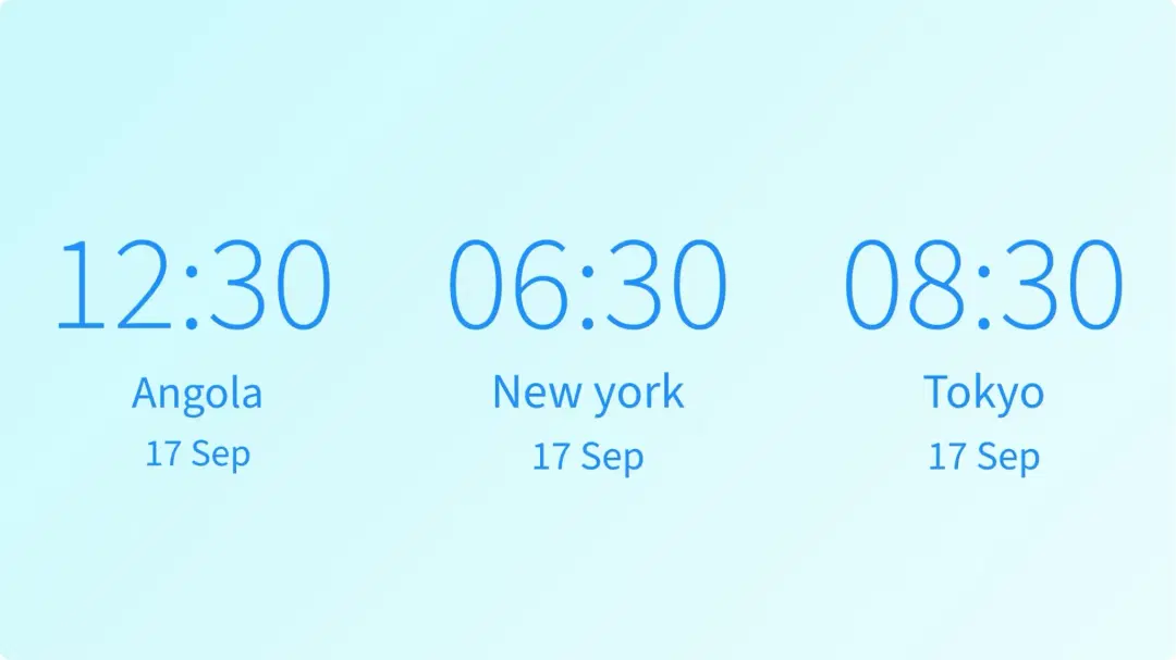 World Clock App - Look 3