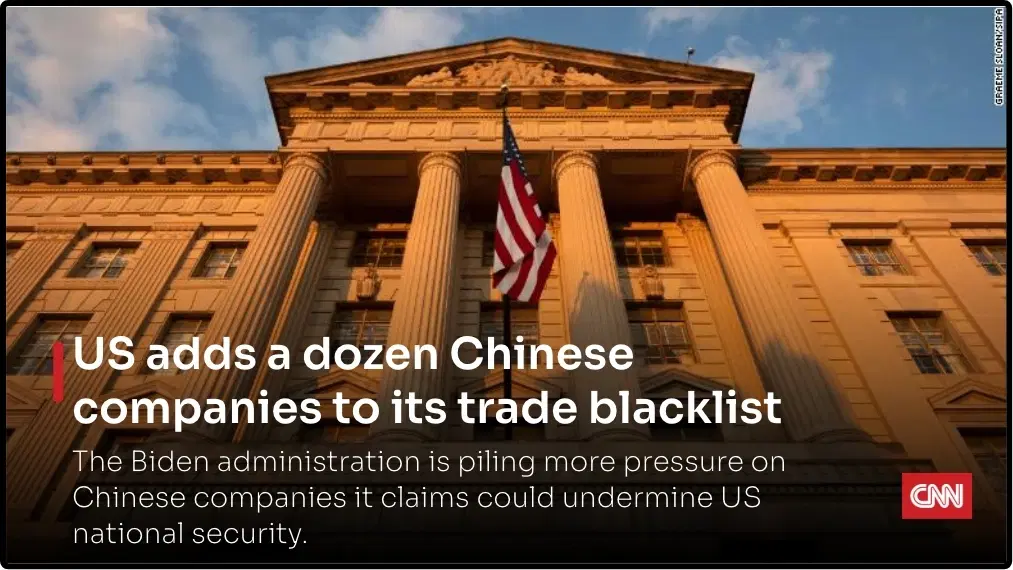 Digital signage CNN News app layout preview showing news topic image as background and text placed at the bottom