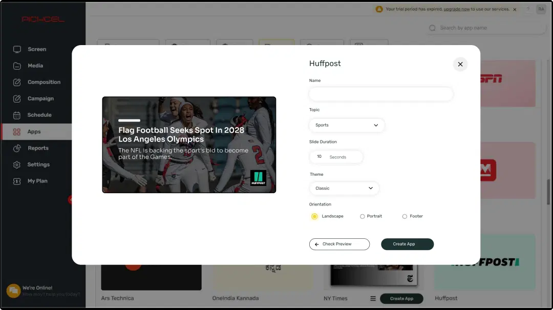 Step 1: Configure the app from the app store