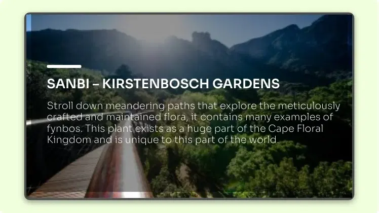 Digital signage screen showing local news feeds from Pickcel's Capetown Travel news app