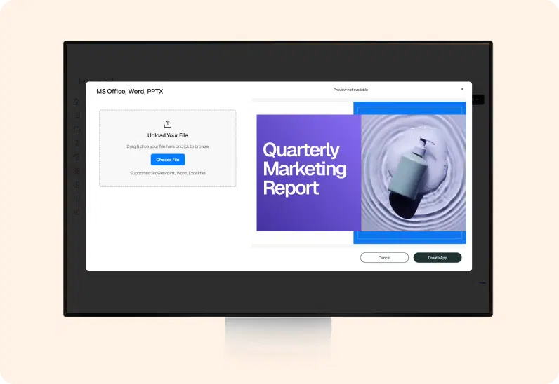 MS Office App configuration screen