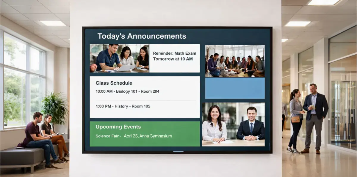 Education institutions using MS Office on digital signage