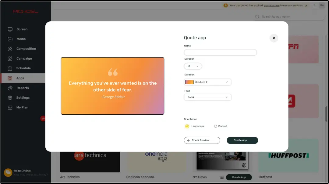 Step 1: Configure the app from the app store