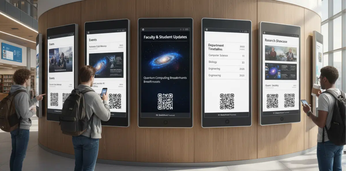 Faculty and student updates with digital signage