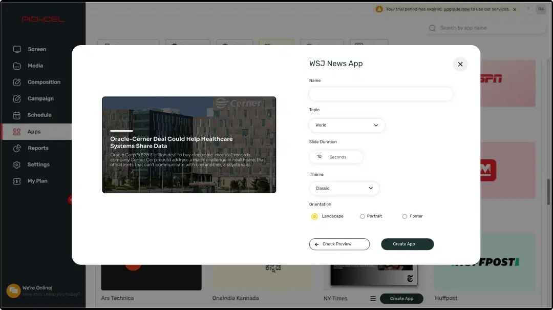 Configure the WSJ app