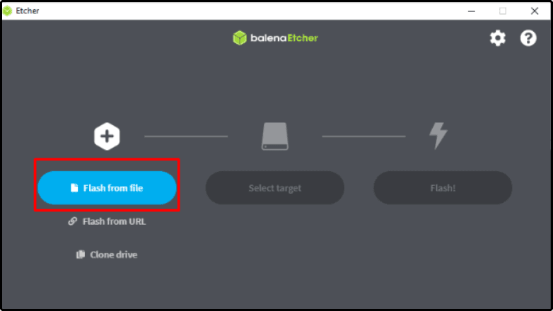 BalenaEtcher Application Interface