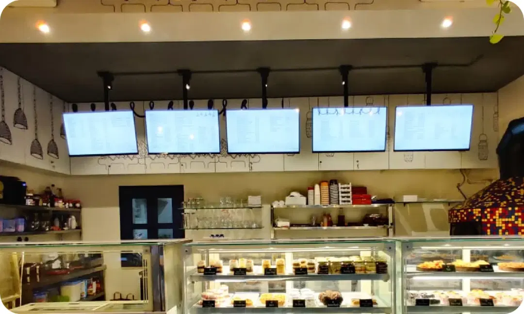 Pickcel powered Digital signage display at Chavadi store