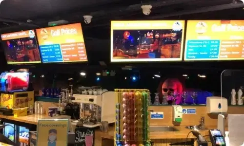 Pickcel powered Digital signage display at Funstation store
