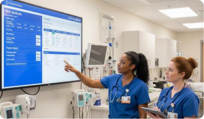 Staff Rooms & Nurse Stations digital signage