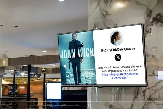 Entertainment venue digital signage