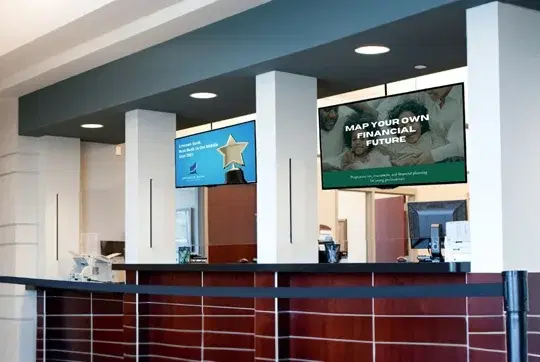 Banking and finance digital signage