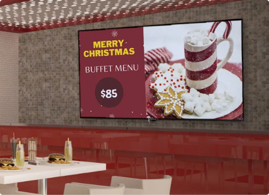 Promotional displays for restaurants