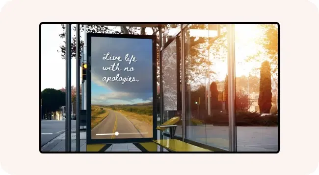 Interactive route maps on digital signage screen