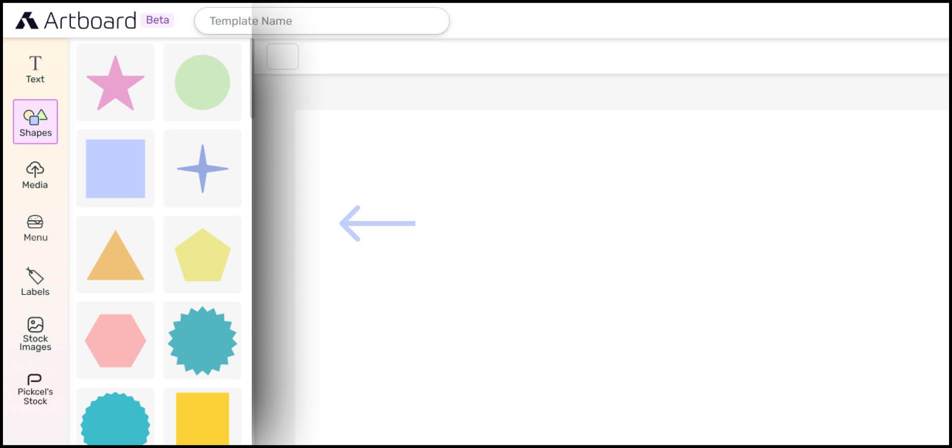 Pickcel Artboard text editing and stock image features