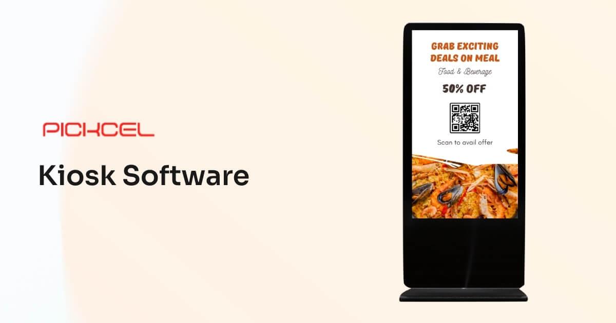 Interactive digital signage screen engaging viewers with touch-friendly content