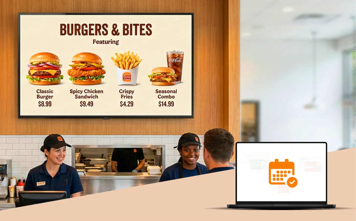 Auto-Switch Menus by Time of Day, Day of Week, or Season digital menu board feature