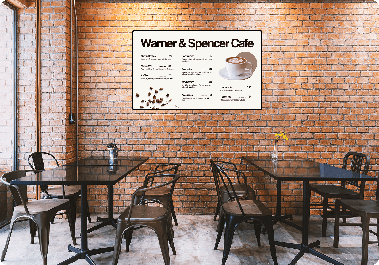 Engage Customers with Dynamic Visuals digital menu board feature