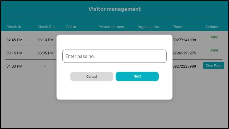 Visitor entry approved