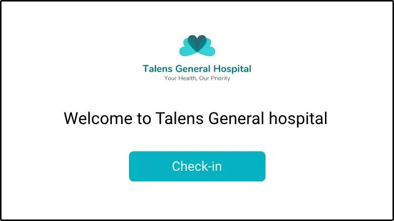 Touch kiosk application on welcome screen