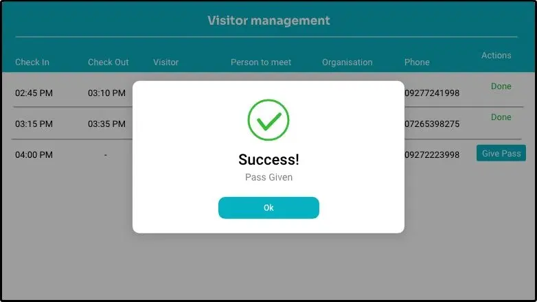 Visit closure process
