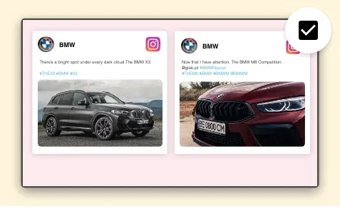 Instagram Plus app configuration window with posts volume control