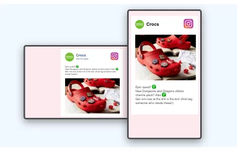 Instagram Plus app layout preview showing multiple themes