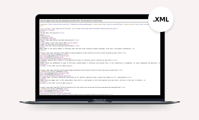Accepts any RSS feed URL screenshot