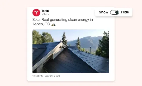 Twitter Plus app layout preview showing app data fit into any layout and adjusts to screen size and orientation