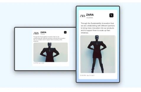Twitter Plus app showing multiple display styles and themes