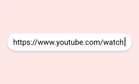 Digital signage Youtube video app interface with the option to past any url from youtube.