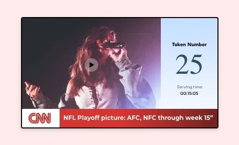 Waiting room infotainment display