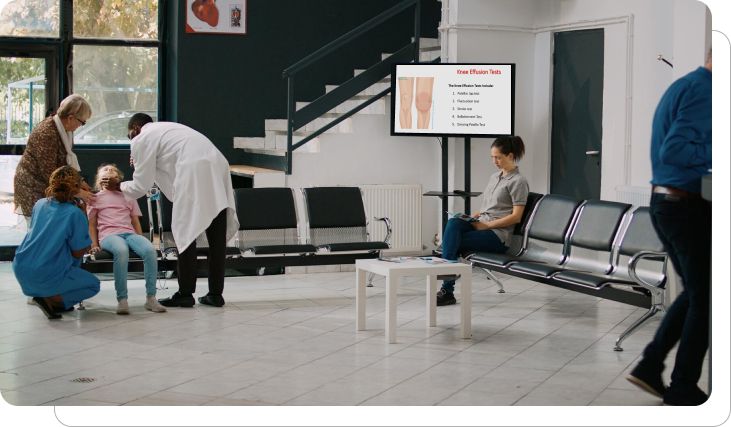 Surgery digital signage creating calm environment