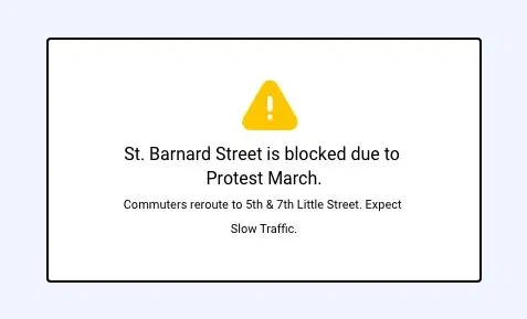 Emergency message display