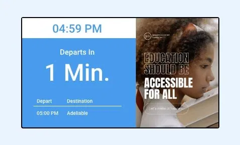 Content publishing display