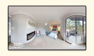 360-degree video tours display