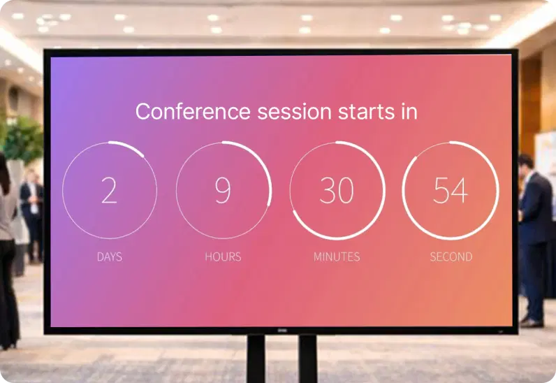 Publish Countdown Timer content to screens Publish Countdown Timer content to screens
