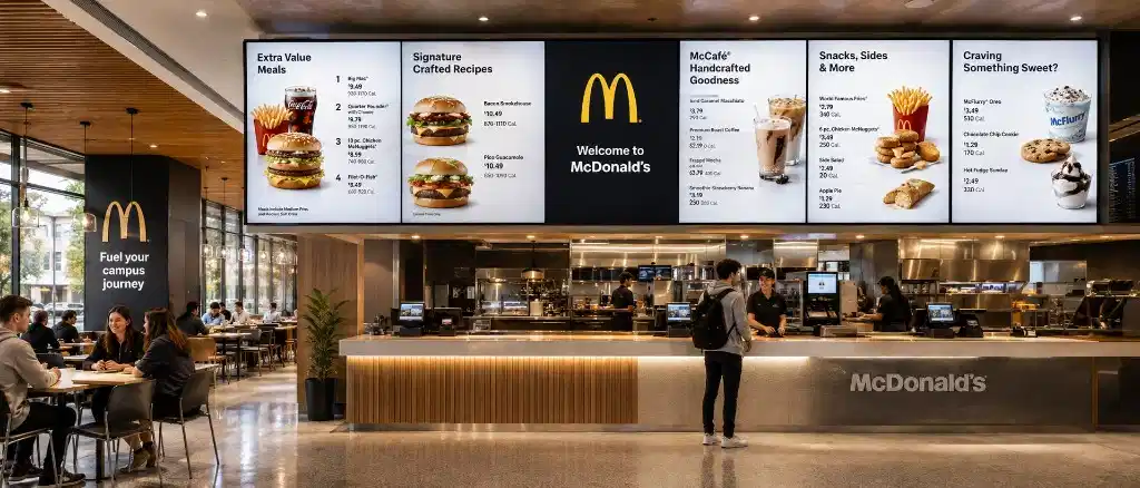 McDonald's India digital menu board deployment powered by Pickcel