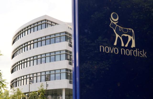 Novo Nordisk workplace screens replacing printed posters
