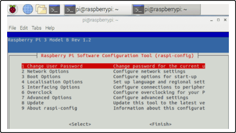 Raspberry Pi Configuration - Main Menu