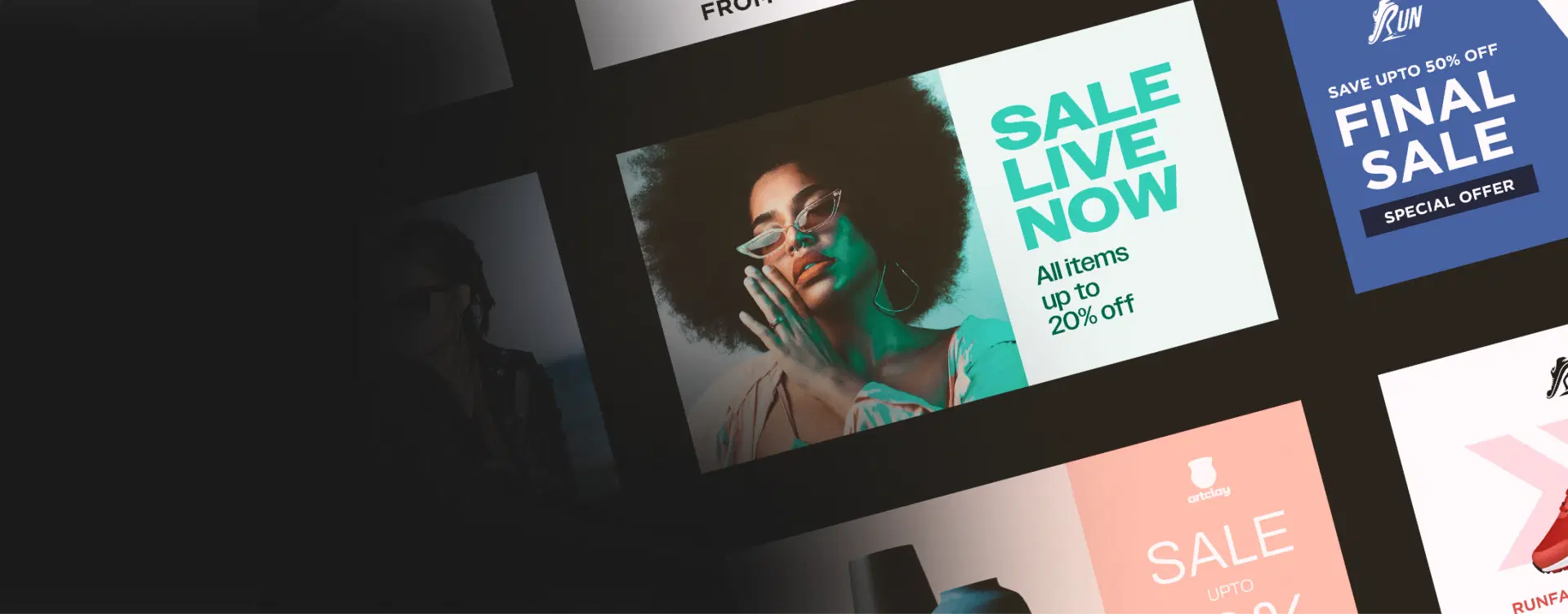 Pickcel collaboration illustration Team collaborating around a Pickcel-powered display