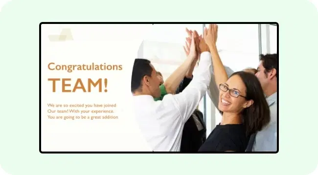 CSR activity on a digital signage screen CSR activity on a digital signage screen