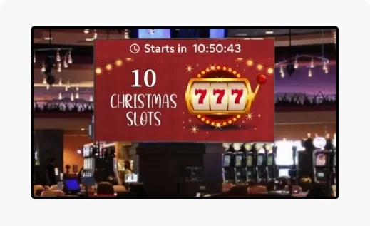 Countdown to events display Countdown to events display