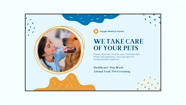 Veterinary digital signage promoting services and specials Veterinary digital signage promoting services and specials