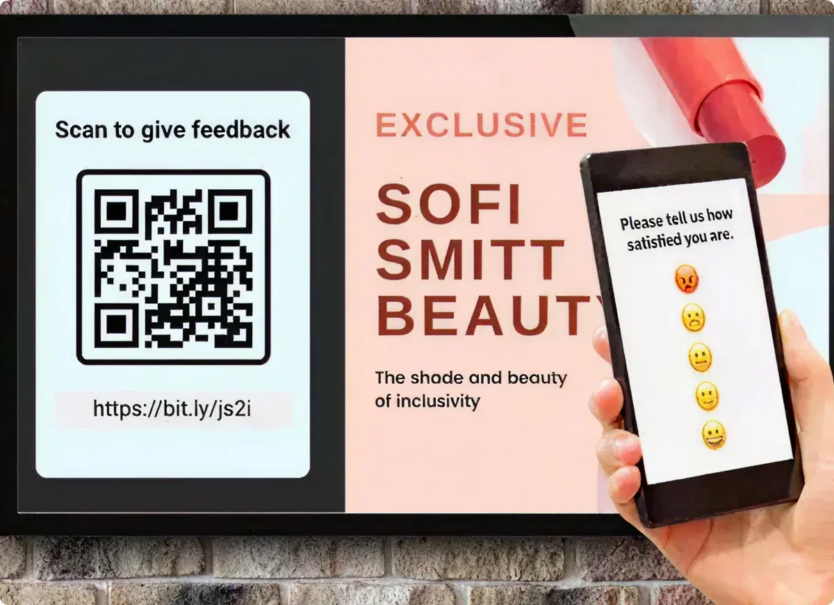 Customer feedback integration display Customer feedback integration display