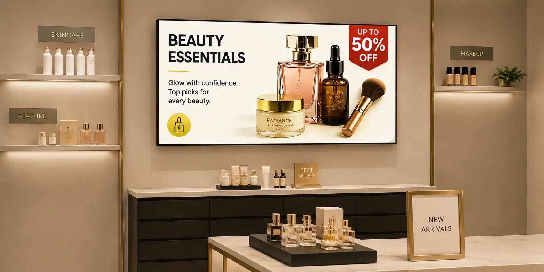 In-store retail digital signage examples In-store retail digital signage examples