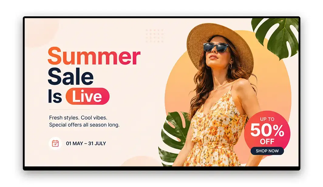 Fashion retail operations manager using Pickcel to push campaign content to all store screens