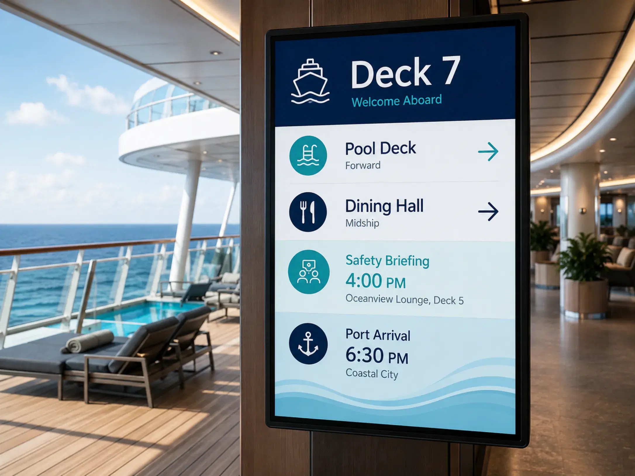 Cruise and maritime digital signage Cruise and maritime digital signage