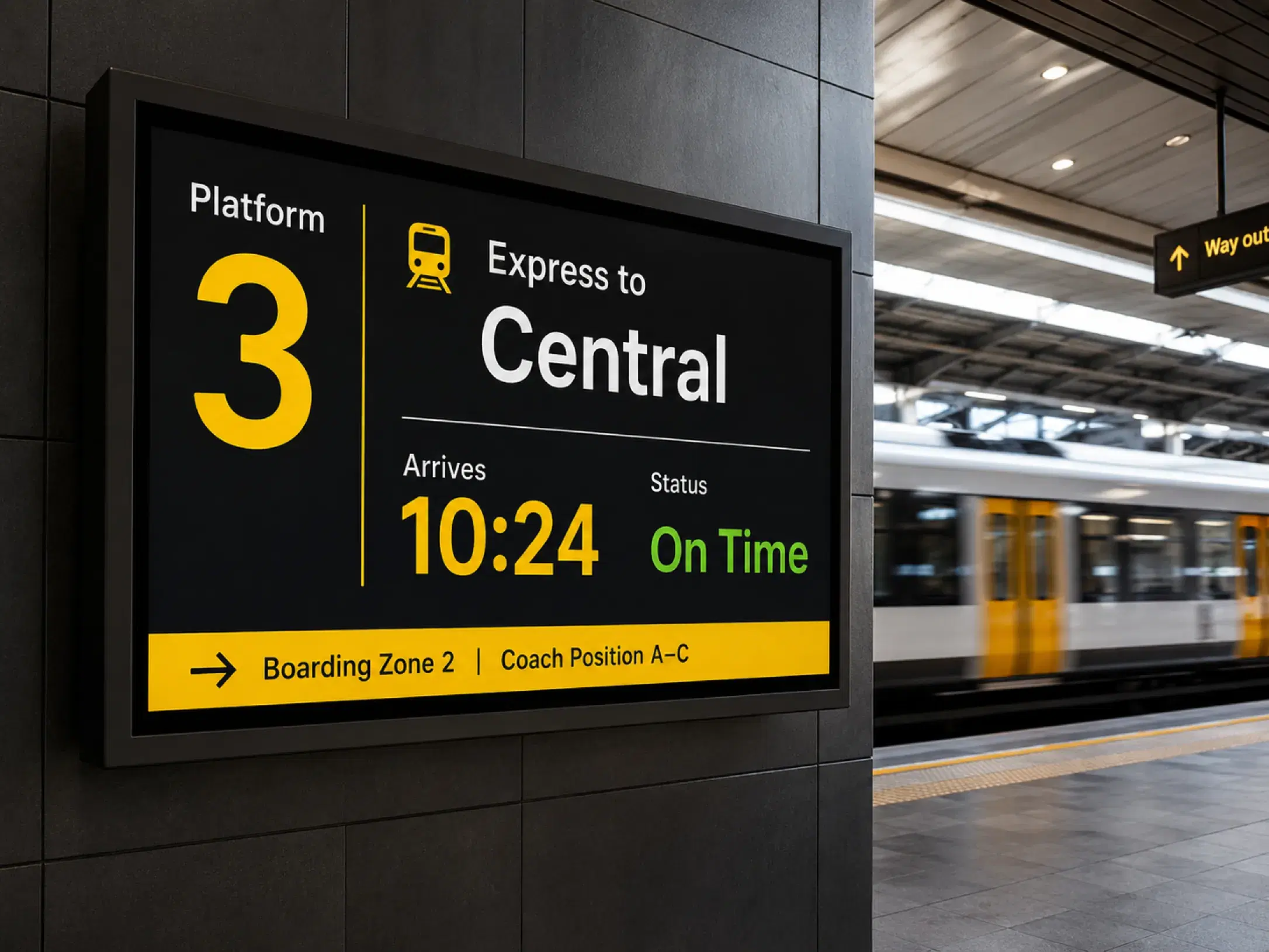 Train and rail digital signage Train and rail digital signage