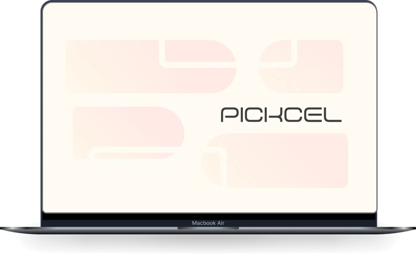 Laptop showing Pickcel digital signage software dashboard loading screen Laptop showing Pickcel digital signage software dashboard loading screen